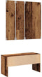 vidaXL - Halmeubelset - bewerkt - hout - oud - houtkleurig
