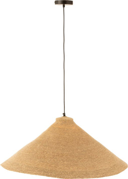 J-Line hanglamp Kegel - zeegras - naturel