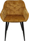 HSM Collection Eetkamerstoel Liverpool Velours/Metaal Goud Set van 2