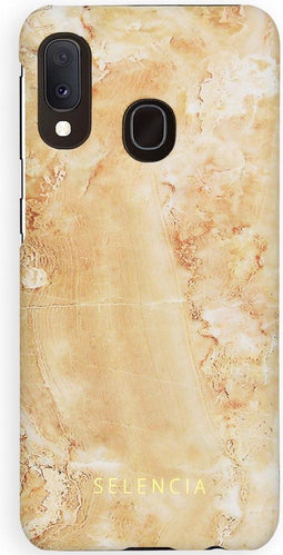 Selencia Hoesje Geschikt voor Samsung Galaxy A20e - Selencia Maya Fashion Backcover - geel