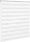 vidaXL - Zebra - Blind - 130x100 - cm - stofbreedte - 125,9 - cm - polyester - wit