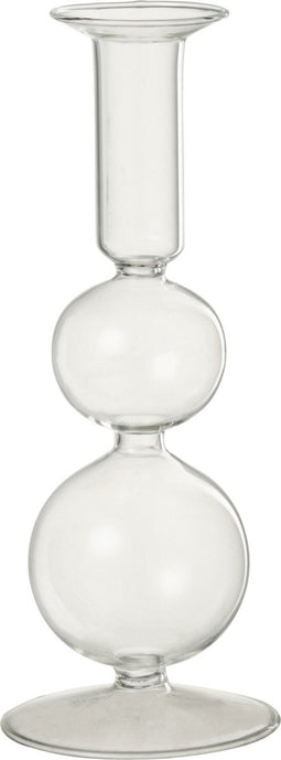 J-Line kaarshouder Ballen - glas - transparant - large