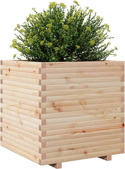 vidaXL - Plantenbak - 70x70x72 - cm - massief - grenenhout