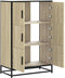 vidaXL - Hoge - kast - 68x35x106,5 - cm - bewerkt - hout - en - metaal - sonoma - eiken