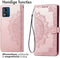iMoshion Hoesje Geschikt voor Motorola Moto E13 Hoesje Met Pasjeshouder - iMoshion Mandala Bookcase - Rosé Goud