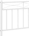 vidaXL - Bedframe - met - hoofdbord - metaal - wit - 80x200 - cm