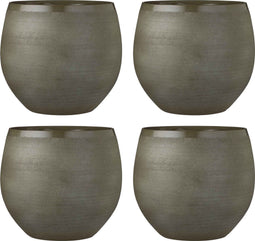 Mica Decorations Douro Bloempot - 28x33cm - Keramiek - Groen - 4 Stuks