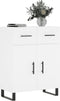 vidaXL - Dressoir - 69,5x34x90 - cm - bewerkt - hout - wit
