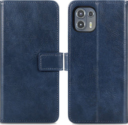 iMoshion Hoesje Geschikt voor Motorola Edge 20 Lite Hoesje Met Pasjeshouder - iMoshion Luxe Bookcase - Donkerblauw