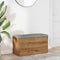 vidaXL - Opbergbankje - 82x42x45 - cm - bewerkt - hout - artisanaal - eikenkleur