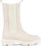 PS Poelman Lynn - Dames Chelsea Enkellaarzen - Nubuck Leer - Licht Beige Taupe - Maat 36