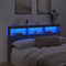 vidaXL - Hoofdbordkast - met - LED-verlichting - 180x17x102 - cm - grijs - sonoma