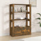 vidaXL - Dressoir - 80x30x119,5 - cm - bewerkt - hout - gerookt - eikenkleurig