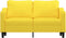 vidaXL - Tweezitsbank - 140 - cm - stof - lichtgeel