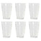 6x Stuks transparante waterglazen/drinkglazen streep relief 300 ml van glas - Keuken/servies basics