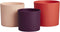 Elho - Lex Pott - Bloempot - Set van 3 - Rood Roze Paars - L 14 x B 13,8 x H 12 cm (3 stuks)