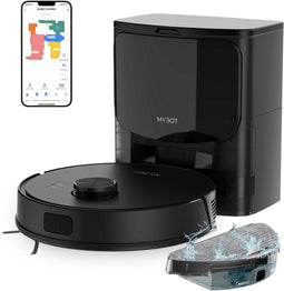 MYBOT X9 PRO - Robotstofzuiger - 6500PA Zuigkracht - Dweilfunctie - Zwart