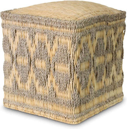 Safaary - Rieten Poef Kruk Palawan - 32x32 CM