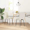 vidaXL - Eetkamerstoelen - 2 - st - fluweel - crèmekleurig