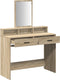 vidaXL - Kaptafel - met - Lades - in - Sonoma - Eiken - - - 100x41x140 - cm