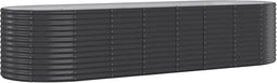 vidaXL - Plantenbak - 322x100x68 - cm - gepoedercoat - staal - antracietkleurig