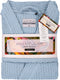 Heckettlane Badjas Wafel - Ochtendjas Unisex - 65% Gerecycled Katoen - XL - Blauw