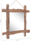 vidaXL - Spiegel - houtblokken70x70 - cm - gerecycled - teakhout - naturel
