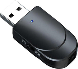 Exclusive by TW KN330 - 2 in 1 USB Bluetooth 5.0 Zender en Ontvanger - Bereik tot 10 Meter - Draadloze Audio Adapter - Zwart/Grijs