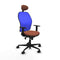 Jorquera Piqueras y Crespo 1D036N1 - Bureaustoel - Hoofdsteun en verstelbare hoogte - Blauw Bruin