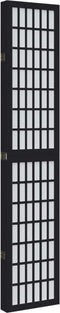 vidaXL - Kamerscherm - met - 5 - panelen - massief - paulowniahout - zwart