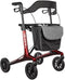 Celeste Carbon Rollator - Ultra Lichtgewicht 5,3 kg - Dempingsbanden - Rood