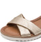 Tamaris dames sandalen - Sleehak 5 cm - Goud - Maat 37
