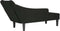vidaXL - Chaise - longue - met - rechterarmleuning - fluweel - zwart