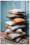 Cosy & Trendy Kussen velvet grijs/groen - 45x45x10cm - Polyester