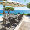 VOUNOT dubbele parasol - 460 x 270 cm - UV-bescherming 30+ - Beige