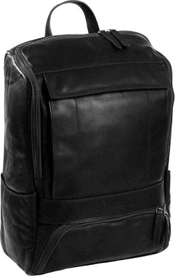 Chesterfield Rich Leren Laptop Rugtas - 15,6 inch - Zwart