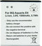 Accu geschikt voor BQ Aquaris E4 B46, BQ 1700 Li-Polymer 3.8 volt 1700mAh