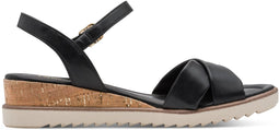 Tamaris Essentials - Dames Sandalen - Sleehak 4,5 cm - BLACK