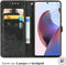 iMoshion Hoesje Geschikt voor Motorola Edge 30 Ultra Hoesje Met Pasjeshouder - iMoshion Mandala Bookcase - Zwart