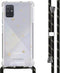 iMoshion Hoesje Geschikt voor Samsung Galaxy A71 Hoesje Met Koord - iMoshion Design Hoesje met Koord - Goud / Transparant / Stars Gold Transparant