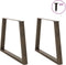 vidaXL - Eettafelpoten - 2 - st - V-vormig - 90x(72-73,3) - cm - staal - naturel
