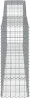 vidaXL - Schanskorf - gewelfd - 400x50x120/140 - cm - gegalvaniseerd - ijzer