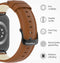 imoshion Classic lederen bandje - Geschikt voor Apple Watch 1, 2, 3, 4, 5, 6, 7, 8, 9, 10 (42 mm), SE - 38/40/41 mm - Bruin - One Size