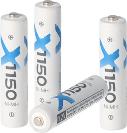 XC 1150mAh Micro AAA oplaadbare Ni-MH 1,2 volt 4-pack incl