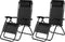 Comfortable Ligstoelen - 2 Stuks - Zwart - Tuin