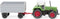 Wiking 096003 N Landbouwmachine Fendt Favorit met aanhanger