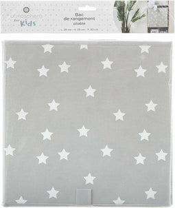 Opbergdoos Vierkant - Sterren, Grijs - (29x29x29cm)