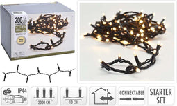 NEDIS kerstverlichting van 200 LED lampjes starterset warm wit