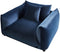 Fauteuil LUVOS Fluweel Donkerblauw
