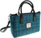 Handtas Brora Blauw (Sea Blue) - Ritssluiting - Draagband - Harris Tweed - Glen Appin of Scotland